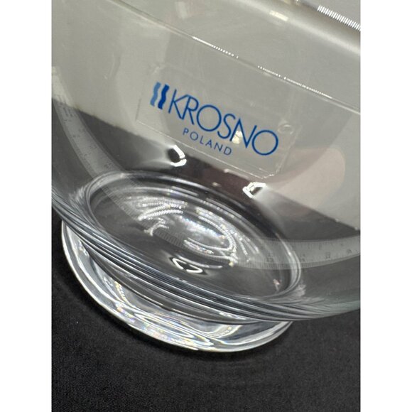 Krosno Clear Glass Serving Bowl Poland Durable & Elegant - Picture 2 of 5